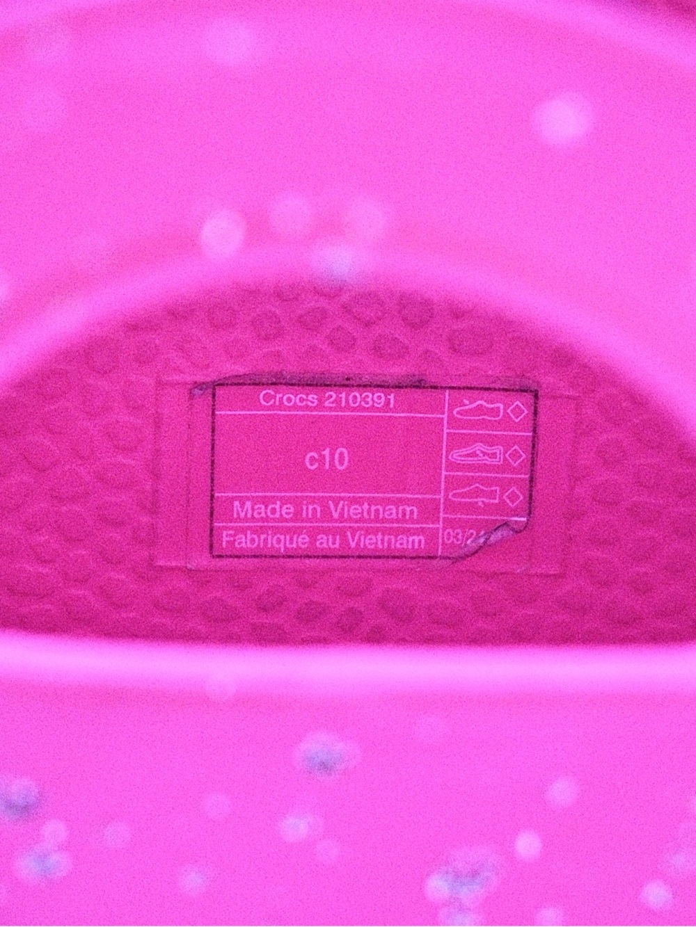 💖 Crocs Kids Rain Boots – Pink Glitter – Size C10 💖 - Picture 12 of 12